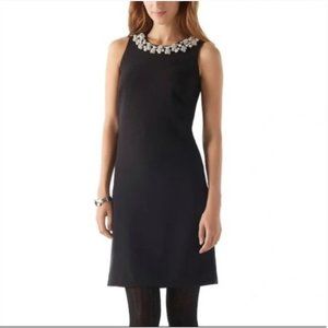 White House Black Market Sleeveless Dress Rhinestone Faux Pearl Size 4